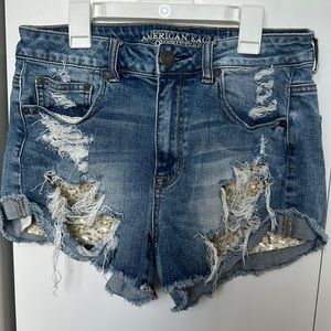 American Eagle Denim Shorts Size 10